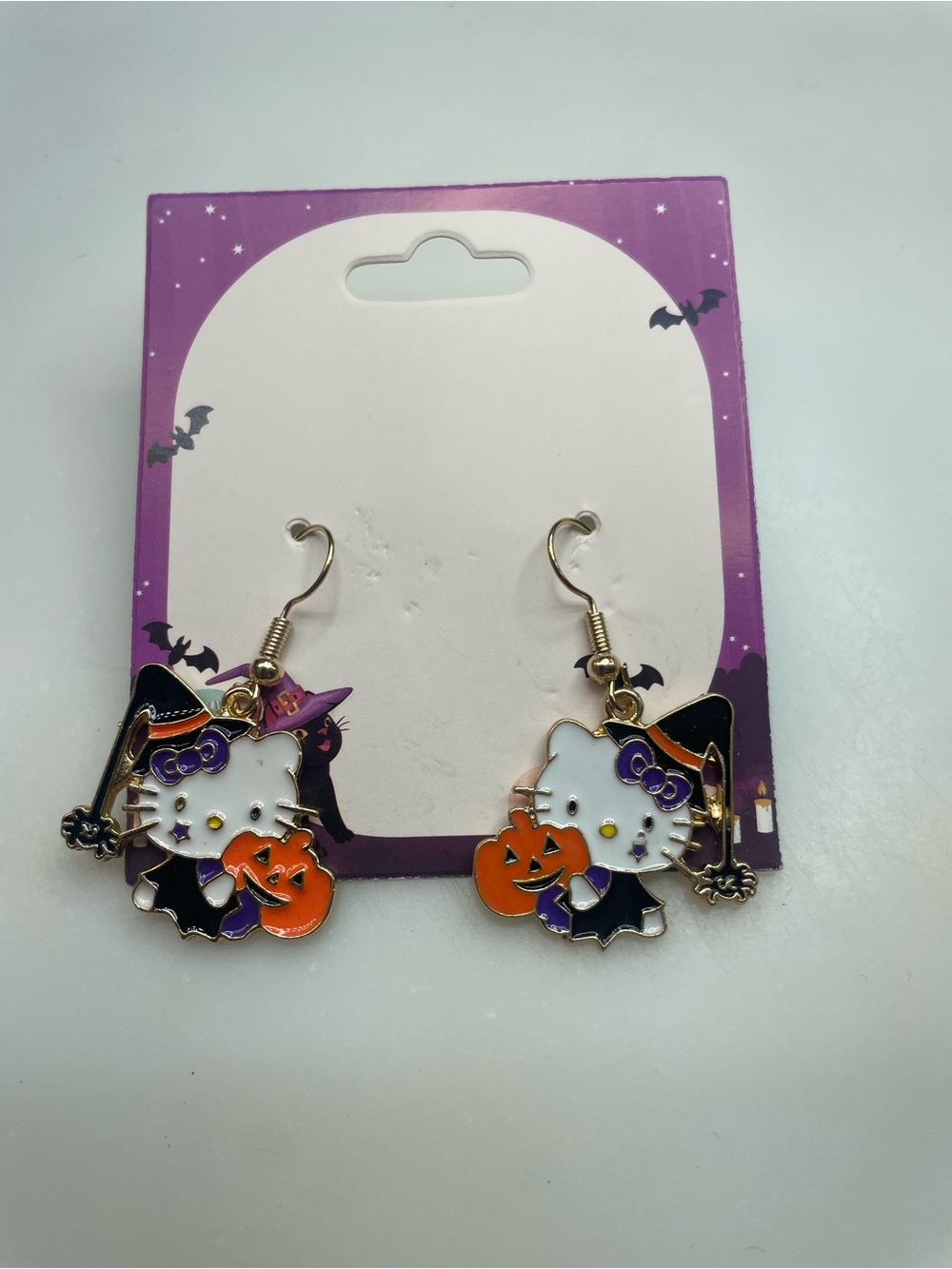 Hello Kitty Halloween Witch & Pumpkin Earrings